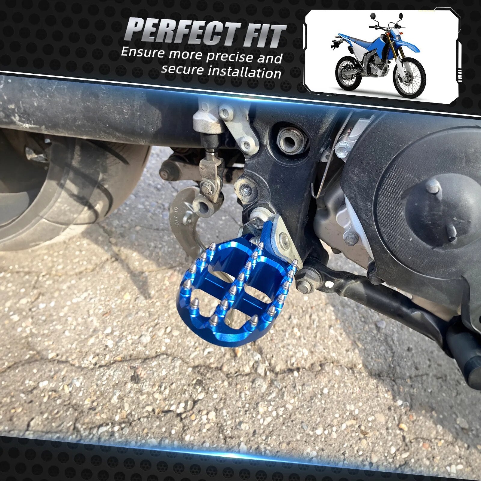 NICECNC 57mm Wide Foot Pegs FootRest Footpegs Rests Pedals For Yamaha WR250R WR250X WR 250R 250X 2007-2021 2020 2019 Aluminum