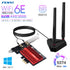 Fenvi FV-AXE3000 Wi-Fi 6E AX210 Bluetooth 5.3 Wireless 5374Mbps 2.4G/5GHz/6G WiFi 802.11AX/AC PCIExpress Network Card Adapter PC