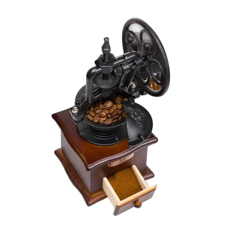 Cafeteira Style Manual Coffee Grinder Hand Cast Iron Retro Handmade Coffee Beans Spice Mini Burr Mill Grinders Kitchen Tool