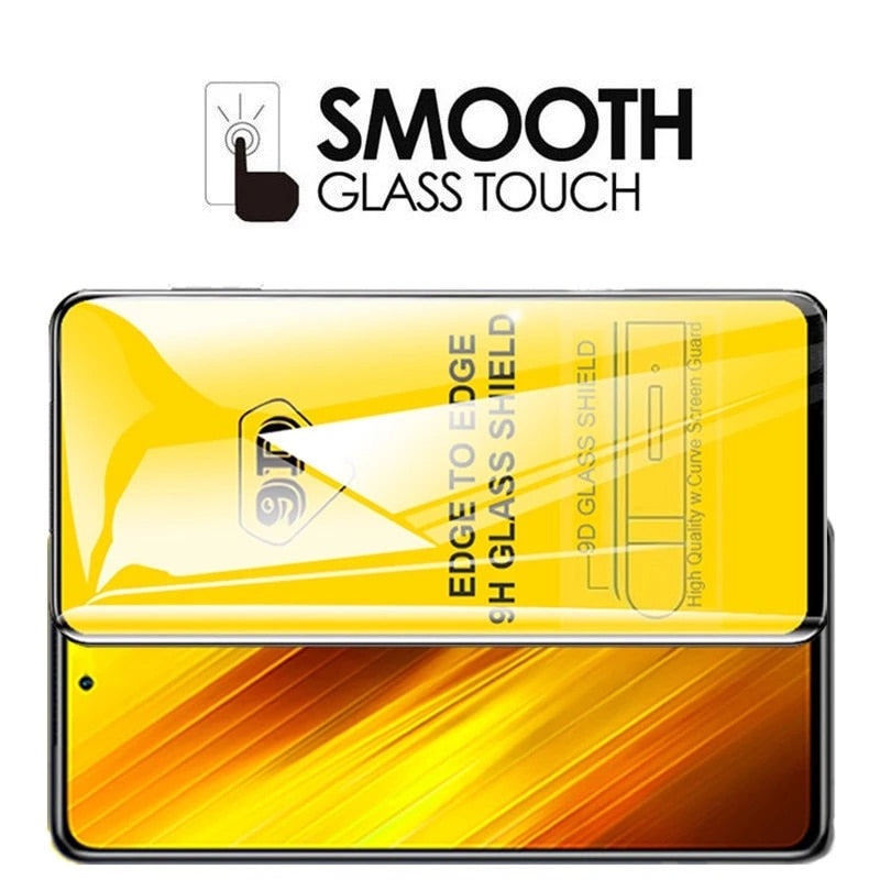 9D Tempered Glass for Mi Poco X3 Pro F3 M3 M4 F5 Screen Protectors for Xiaomi Redmi Note 11 10 9 8 7 Pro 9T 9s 10s 9A 9C Glass