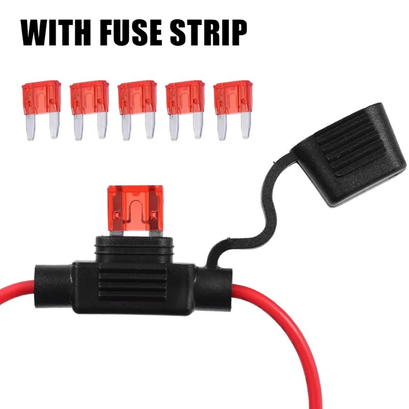 Car Mini Blade Fuse Holder Splash-proof Box 12V 30A with Fuses Blade Wire Cutoff Switch Socket Automotive Fuse Socket