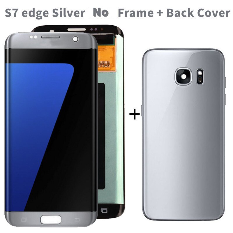 5.5'' Super Amoled LCD For Samsung Galaxy S7 edge LCD G935 G935F Touch Screen Digitizer Assembly Replacement With Burn Shadow