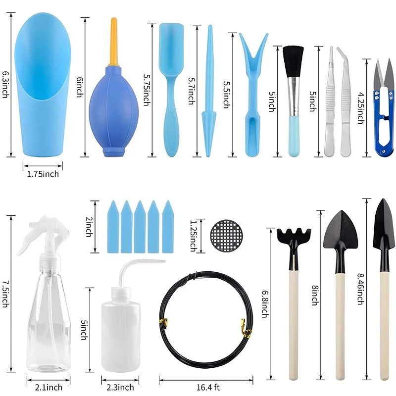 Succulent Tools, Mini Garden Tool Set, Transplanting Tools Set, Succulent Care kit for Succulent Miniature Gardening Juicy Cactu