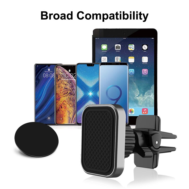 Universal Magnetic  Air Vent Clip Car Phone Mount with Powerful 6xMagnets and Cell Phone Car Mount for iPhone Samsung Galaxy