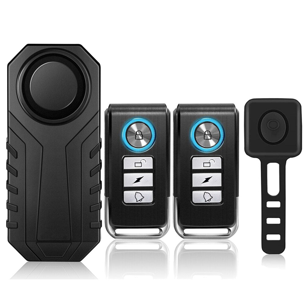 Wsdcam Bicycle Alarm Waterproof Remote Control Motorcycle Electric Car Security Anti Lost Remind Vibration Warning Alarm Sensor