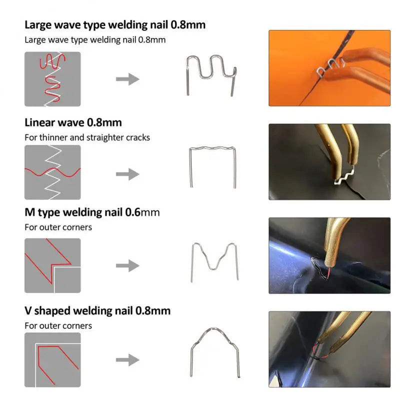 Hot Stapler Staples For Plastic Welder Automotive Repair Machine Welding Wire Car Bumper Repair Welding Machine Tool Accessories