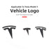 For Model Y 2022 2023 3Pcs Front Rear Trunk Styling Logo Emblem Matte Black Paste Car Accessories Twobarrels Tesla Logo
