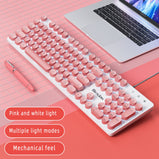 SKYLION H300 Wired 104 Keys Membrane Keyboard Many Kinds of Colorful Lighting Gaming and Office For Windows and IOS System