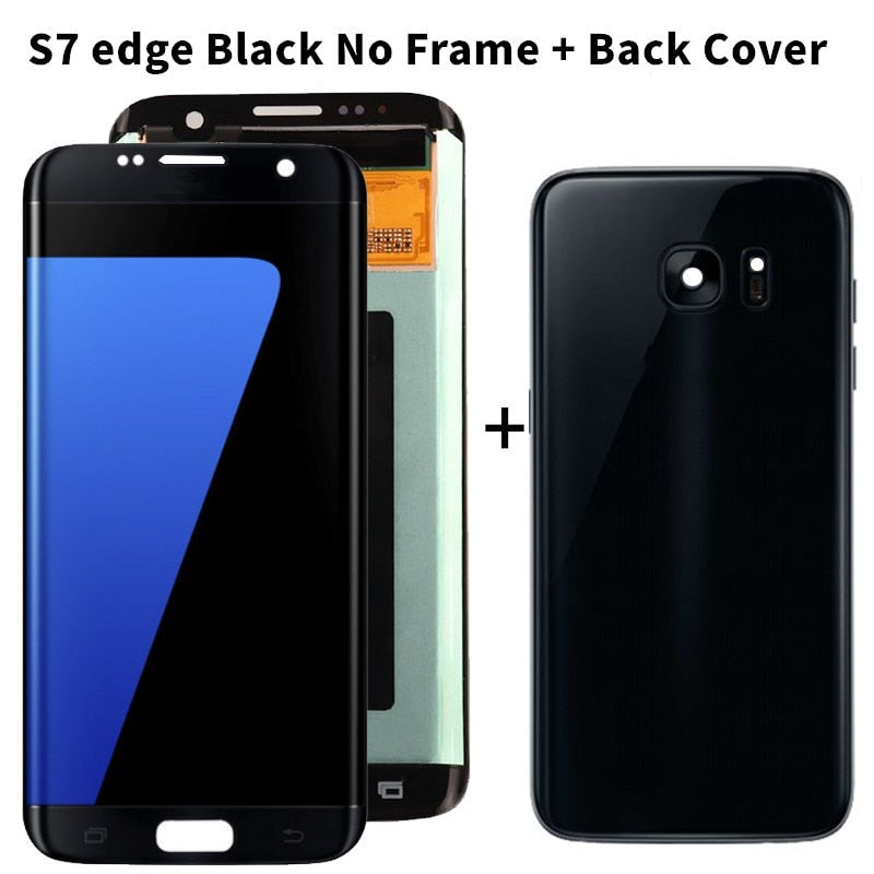 5.5'' Super Amoled LCD For Samsung Galaxy S7 edge LCD G935 G935F Touch Screen Digitizer Assembly Replacement With Burn Shadow