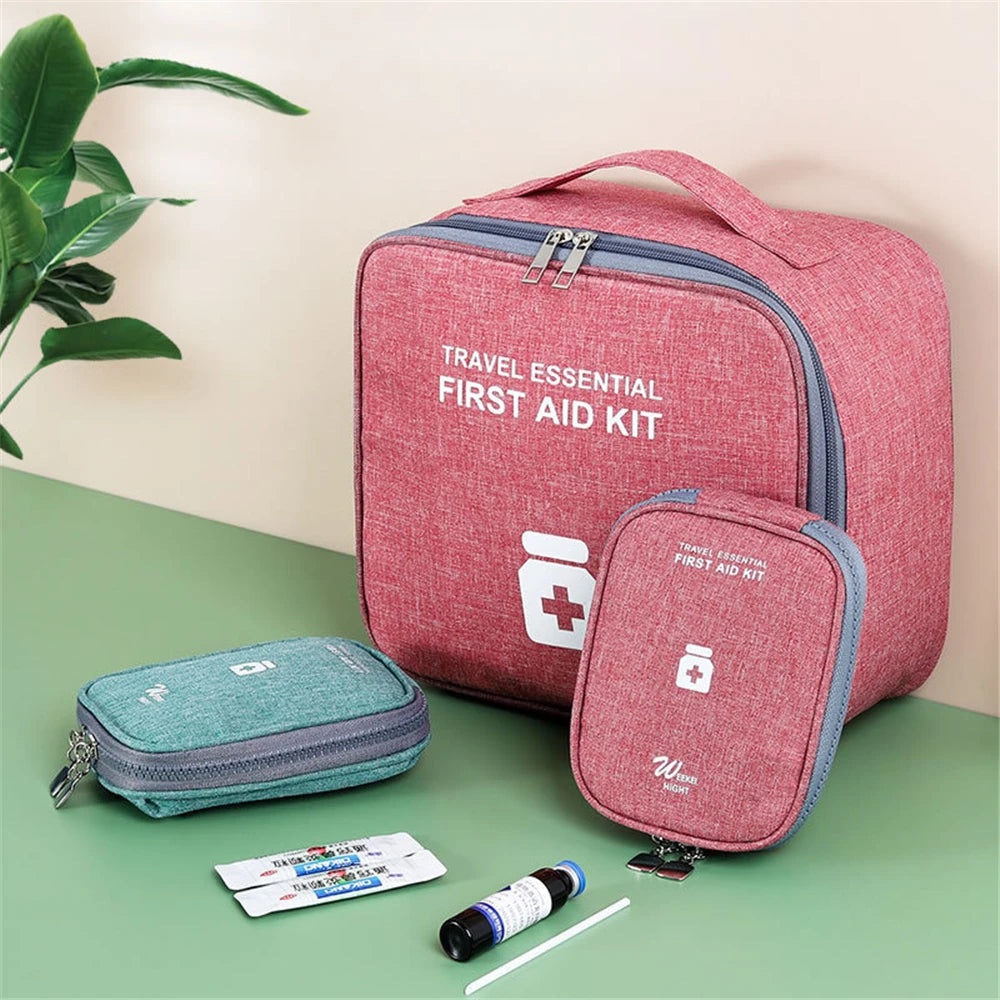 Portable First Aid Bag Large Capacity Medicine Kit Storage Bag Organizer Box Home Family Travel Survival Emergency Camping Empty