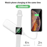 Mini Power Bank 5000mAh Portable External Auxiliary Battery For Apple Watch 7 8 Se Ultra iPhone 14 13 12 Samsung S22 S23 Xiaomi