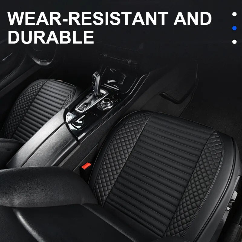 SEAMETAL Napa Leather Car Seat Covers Interior Front Seats Cover Protector Four Seasons Breathable Automobiles Seat Cushion Mats
