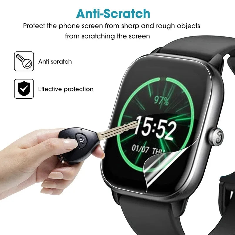 Protective Film on Amazfit GTS 4 Mini 3 2 2e Screen Protector for Amazfit GTS 2 Mini 2e 3 4 (Not Glass) Hydrogel Film Foil