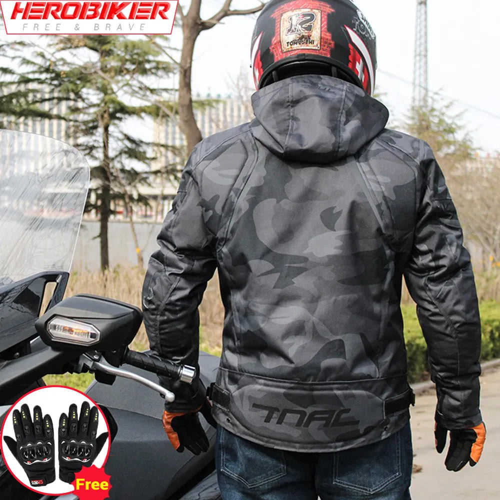 Motorcycle Jacket Winter Motocross Jackets Windproof Men Motorbike Riding Waterfroof Jacket 4 Seasons Reflective Racing Clothes