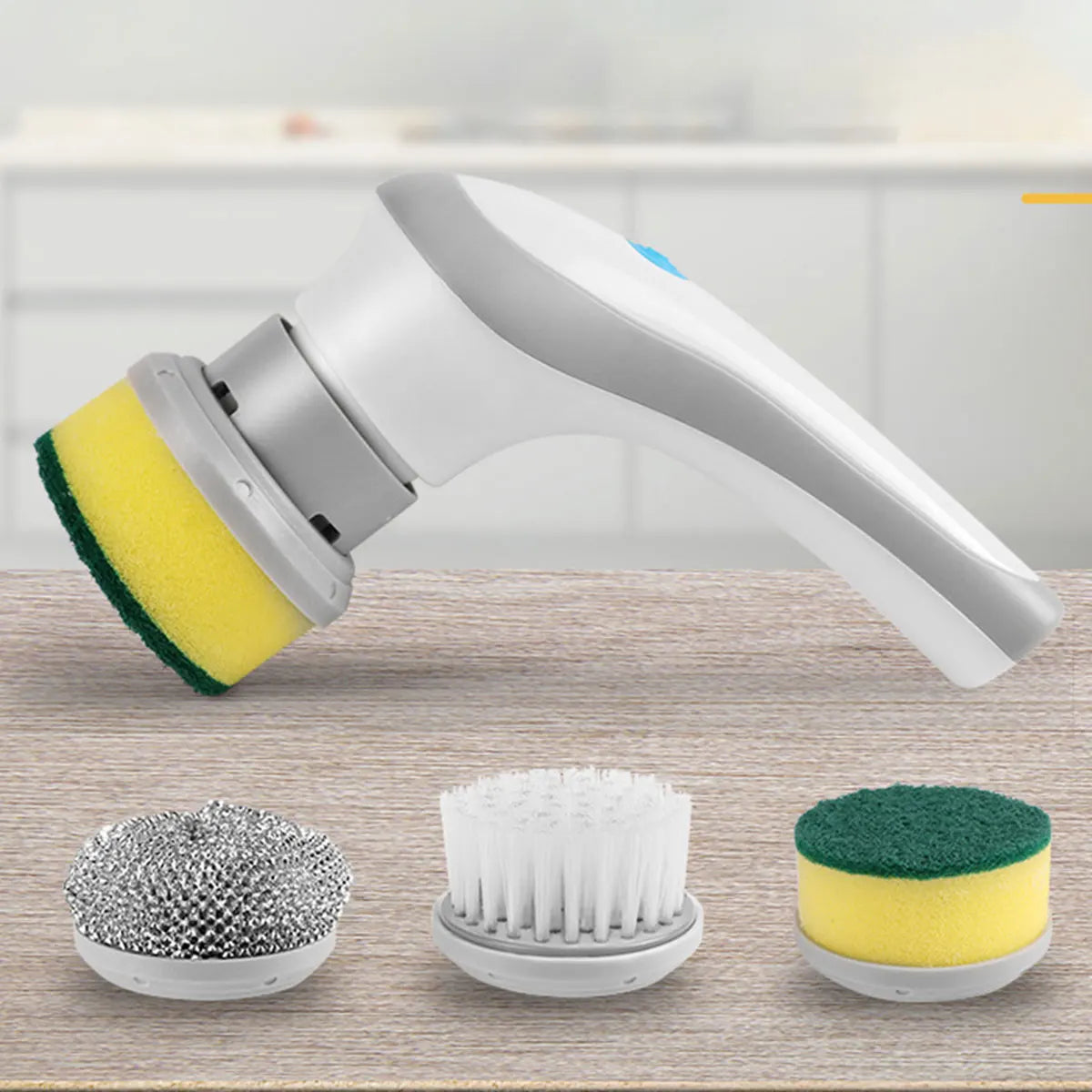 Electric Cleaning Brush Spin Scrubber with 3/5 Brush Heads Reusable IPX7 Waterproof 360° Rotating Household Cleaning Tools