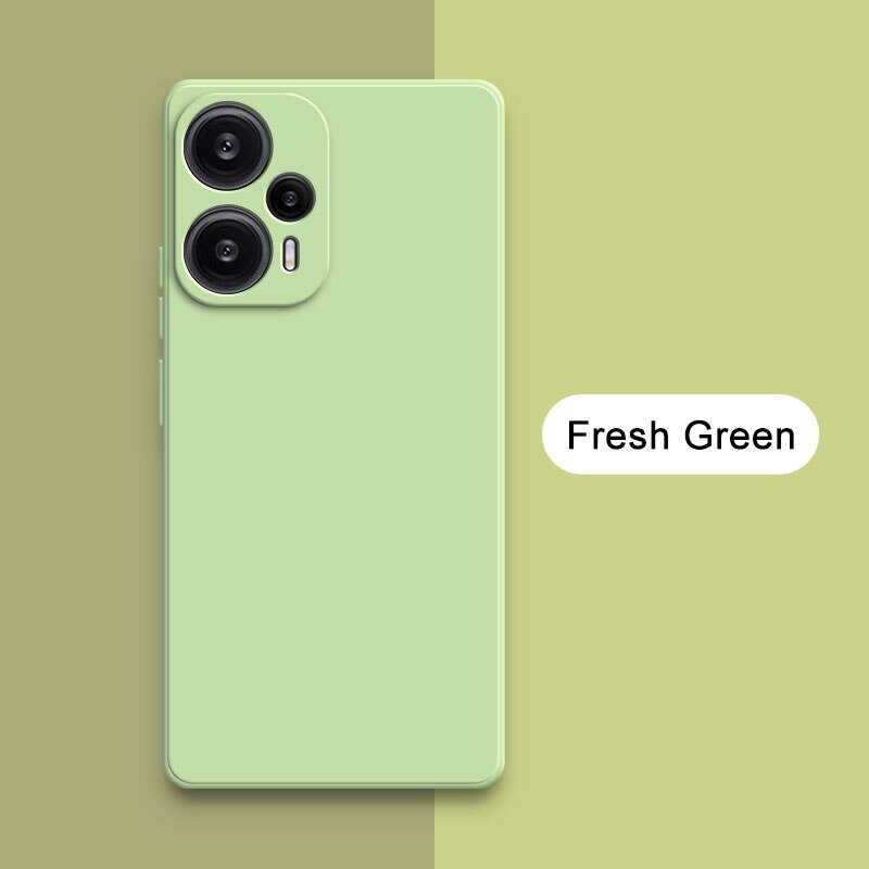 2023 Square Liquid Silicone Case for Xiaomi POCO F5 Pro Camera Protective Soft Phone Back Cover POCOF5Pro Shockproof Accessories