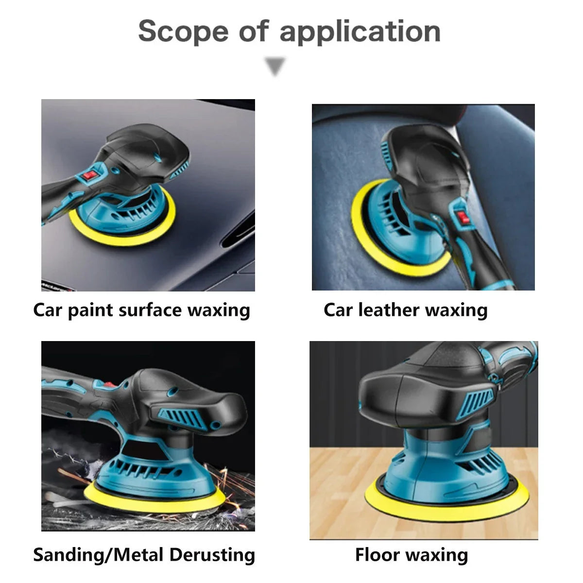 Cordless Car Polisher Electric Polisher Wireless Automobile Car Polishing Sealing Glaze Machine For Makita 18v Battery