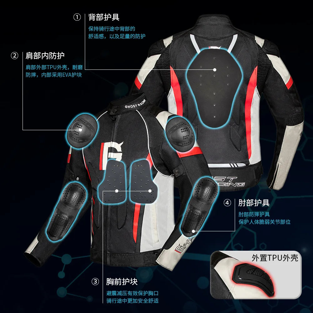 Motorcycle four seasons breathable riding clothes clothes wear-resistant rally cracing lothes For Honda CBR650R CB500F CB400X