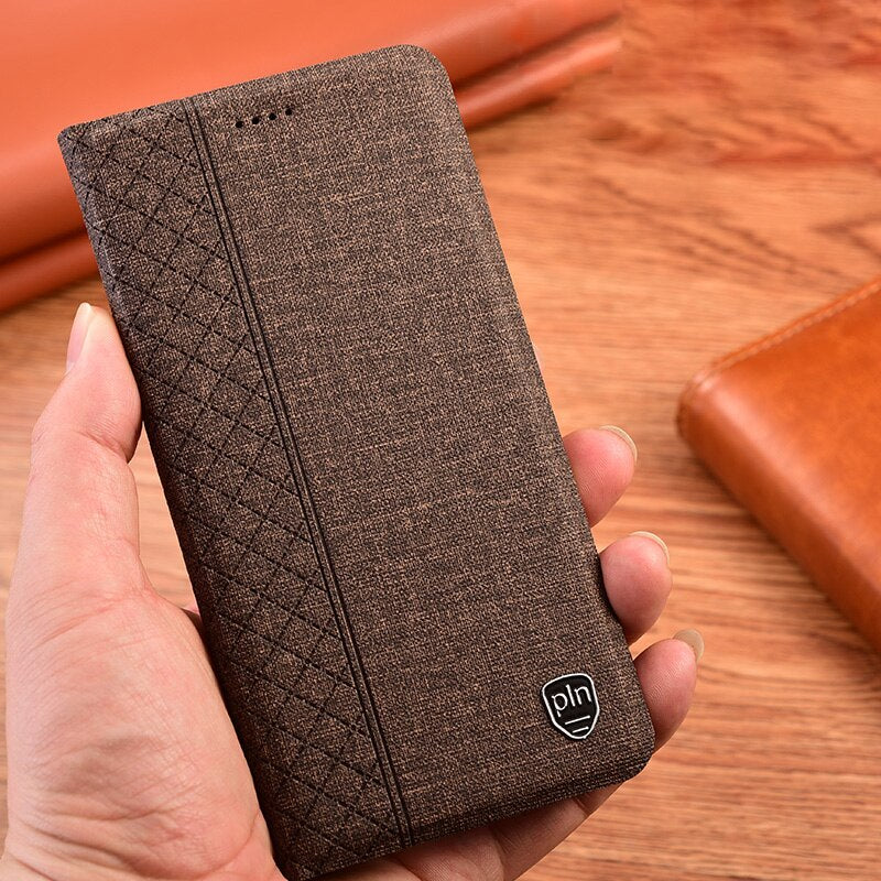 Business Cloth Leather Case for Meizu 18 17 16T 16Xs 16s Pro 16 X 16th Plus Flip Cover Phone Protective Shell