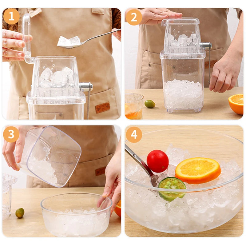 Portable Manual Ice Crusher Home Bar Ice Blenders Tools Multifunction Ice Crusher Kitchen Supplies Hand Shaved Ice Machine