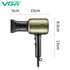 VGR Hair Dryers Professional Chaison Hair Dryer Wired Blow Dryer Hot and Cold Adjustment Hair Salon for Household Use V-453