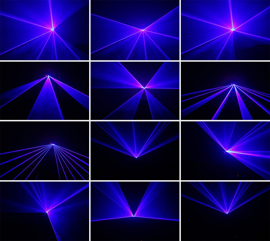 ALIEN DMX512 500mW Blue DJ Laser Projector Scanner Stage Lighting Effect Disco Party Bar Home Xmas Remote Light Show Lights
