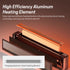 KINSCOTER Baseboard Heater Simulated Fireplace Lighting 2000W Electric Space Heater Floor Warmer Fan with Remote Control
