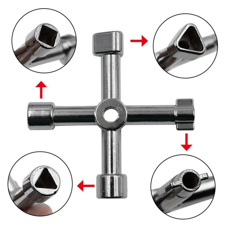 New High Quality Multi-functional Electric Control Cabinet Triangle Key Wrench Elevator Water Meter Valve Square Hole