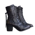New Vintage Rivet Side Zipper Coarse Heel Motorcycle Women's Boot with Mid Sleeve Pointed Head High Heel Martin Boot SIZE35-43