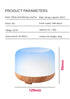 Aroma Diffuser Air Humidifier 300ML Ultrasonic Cool Mist Maker LED Essential Oil Remote Control Mute Color Aromatherapy Machine