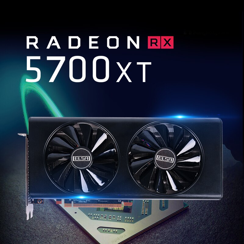 ELSA Uesd Radeon RX 5700 Video Card For AMD RX5700 8GB Graphics Cards GDDR6 256 Bit