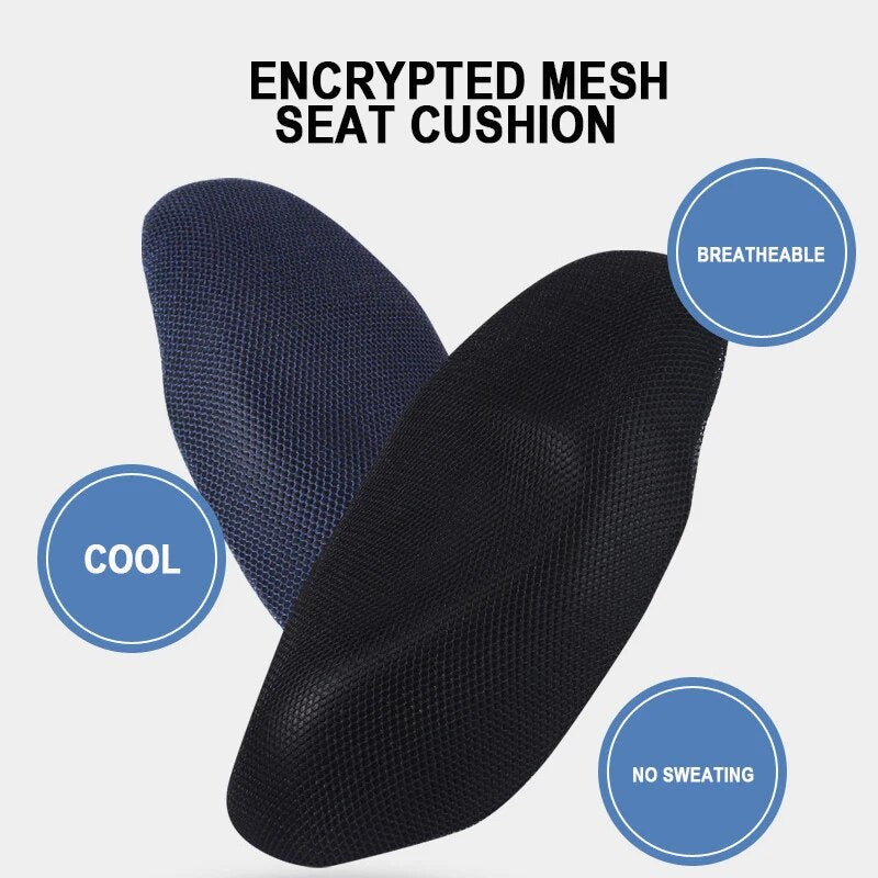 Motorcycle vehicle cushion Seat cover summer heat Cool sun protection pedal 3D honeycomb mesh cover Breatheable Moto seat cover