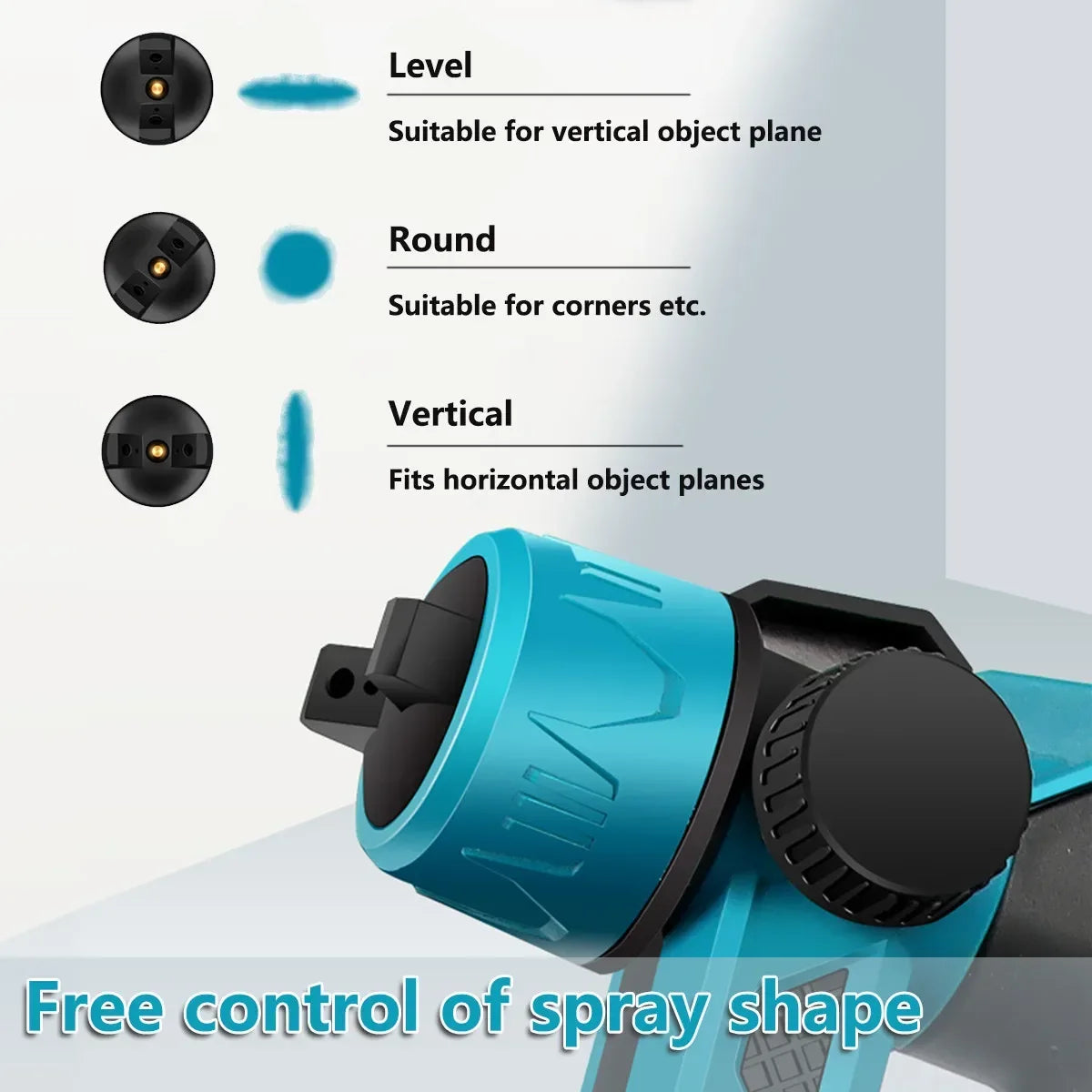 1000ML Cordless Paint Sprayer Electric Spray Gun Flow Easy-Control Spraying Auto Steel Coating Airbrush For Makita Battery 18V