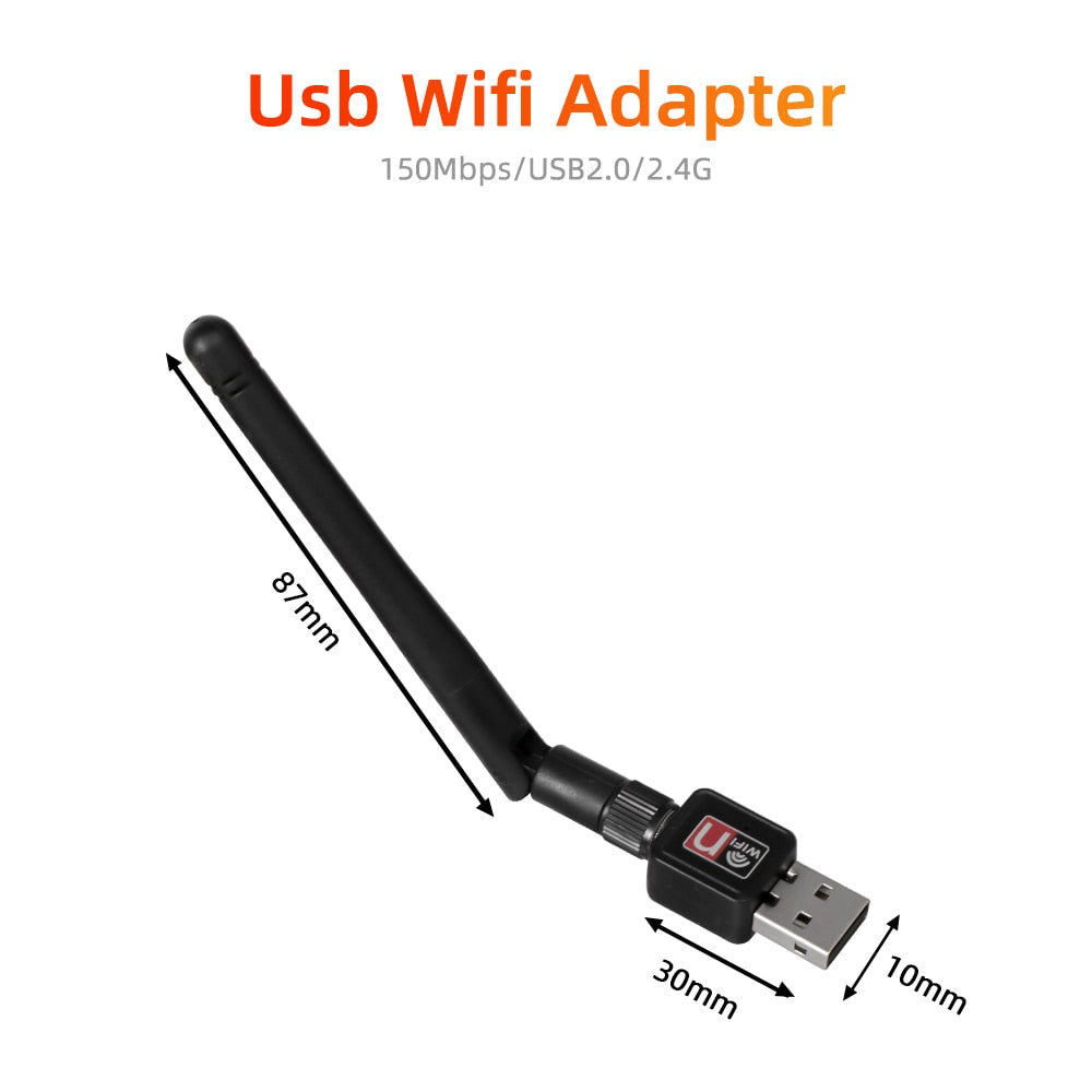 USB Wifi Adapter 150Mbps 2.4 ghz Antenna USB 802.11n/g/b Ethernet Wi-fi dongle RTL8188 Wireless Network Card for PC Windows