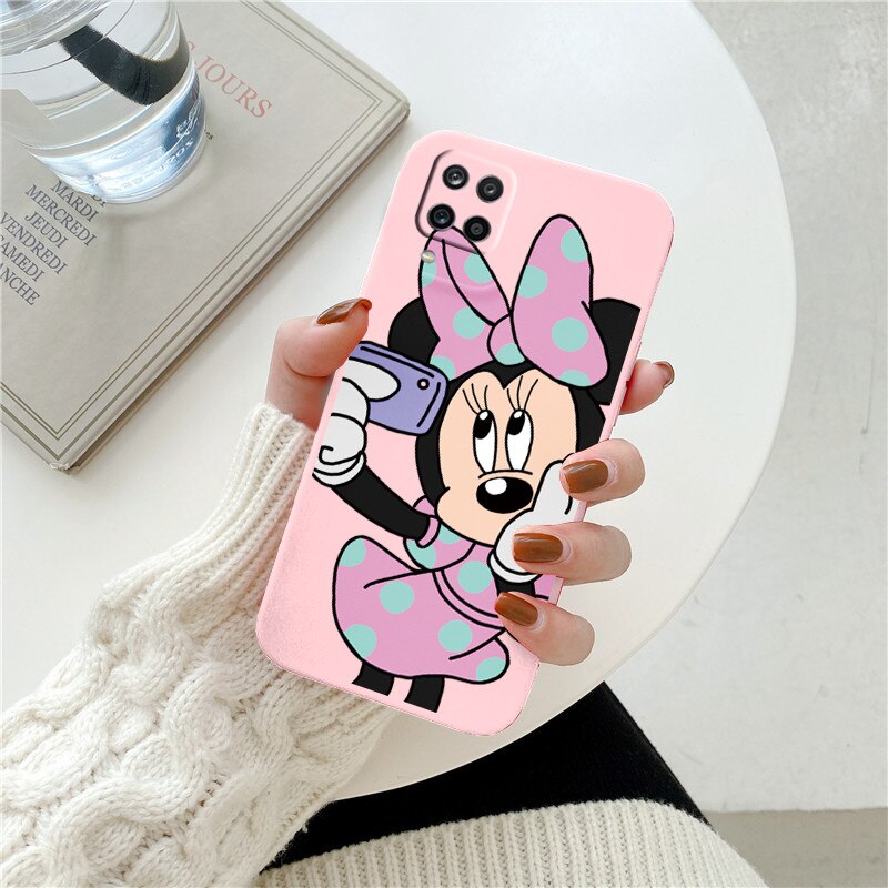 A12 4G Phone Case For Samsung Galaxy A12 M12 F12 4G Mickey Mouse Disney Soft Cover For Samsung A 12 4G F12 M12 4G Bumper Fundas