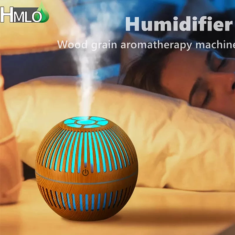 Mini Wood Aromatherapy Diffuser Ultrasonic Nano Spray Air Humidifier Aroma Essential Oil Diffuser Cool Mist Maker