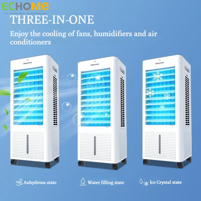 ECHOME 220V Air Conditioning Fan Remote Control Cooling Fan Water Cooling Fan Air-conditioning Household Mobile Small Air Cooler