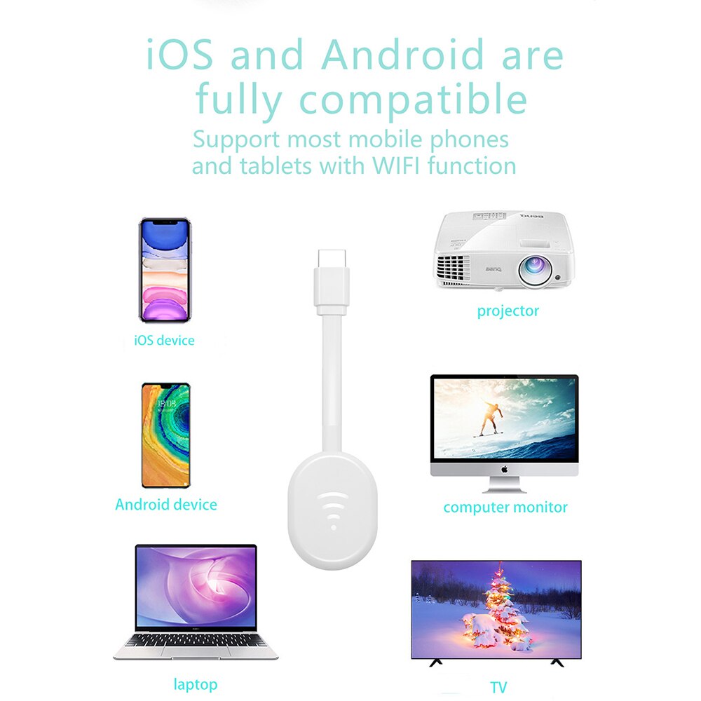 Wireless HDMI-compatible TV Stick 1080P For Chromecast 3 For Netflix WiFi Display Receiver TV Screen Miracast Dongle Anycast