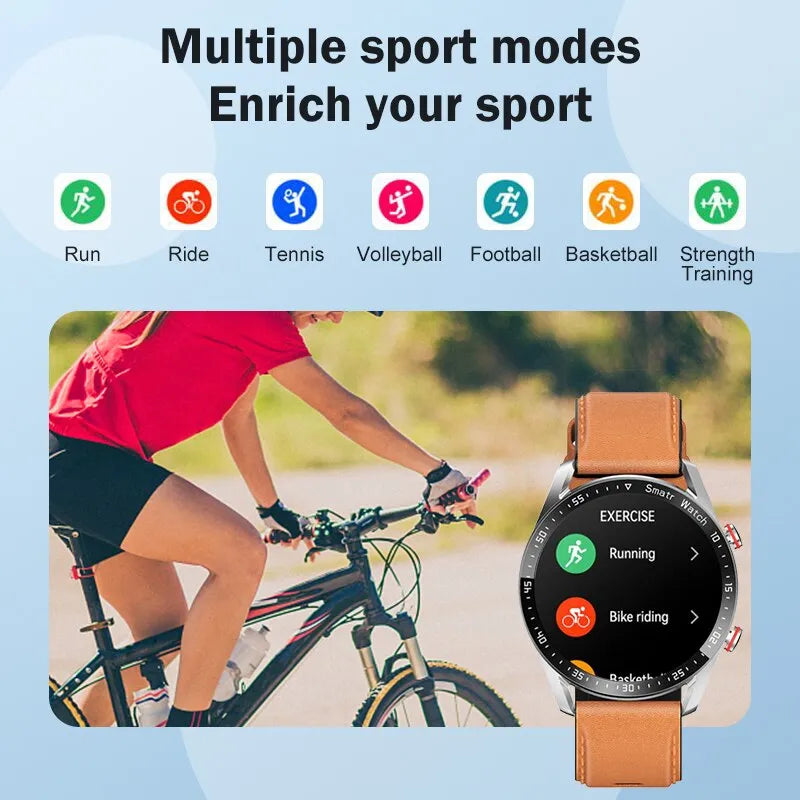 Smart Watch Bluetooth Call Ecg Ppg Full Touch Screen Weather Call Information Reminder Multi Voice Sports Mode Smart Bracelet