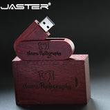 JASTER Custom Logo Wooden USB 2.0 Flash Drive 4GB 64GB 16GB Memory U Stick 32GB Usb Pendrive Photography Wedding Gifts pen drive