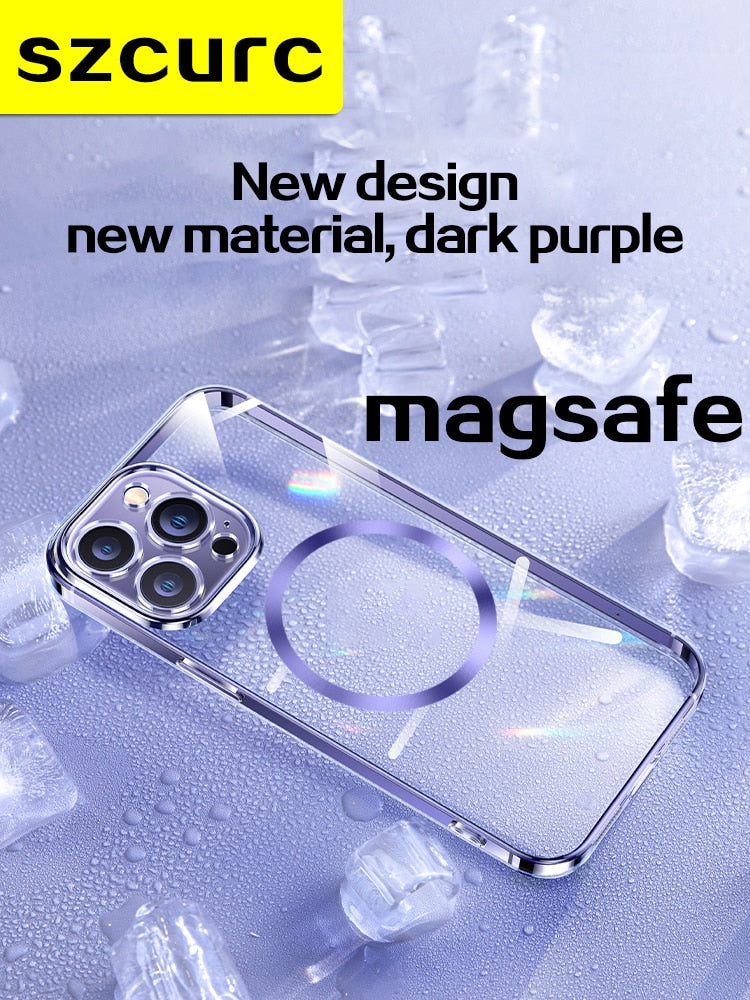 For iPhone 14 Pro Max case New magsafe High-end luxury iphone 13 12 11 Phone case Magnetic suction ultra-thin protective cover