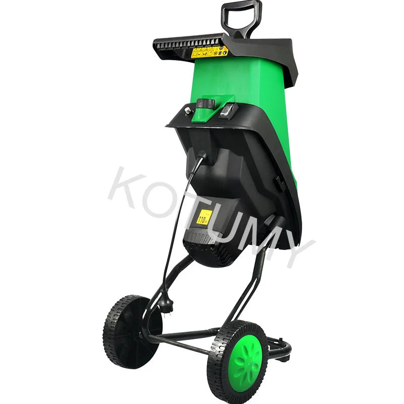 Electric Branch Shredder Garden Shredders High Power Tree Leaf Wood Branch Crusher Electric Pulverizer Garden Tool 50L