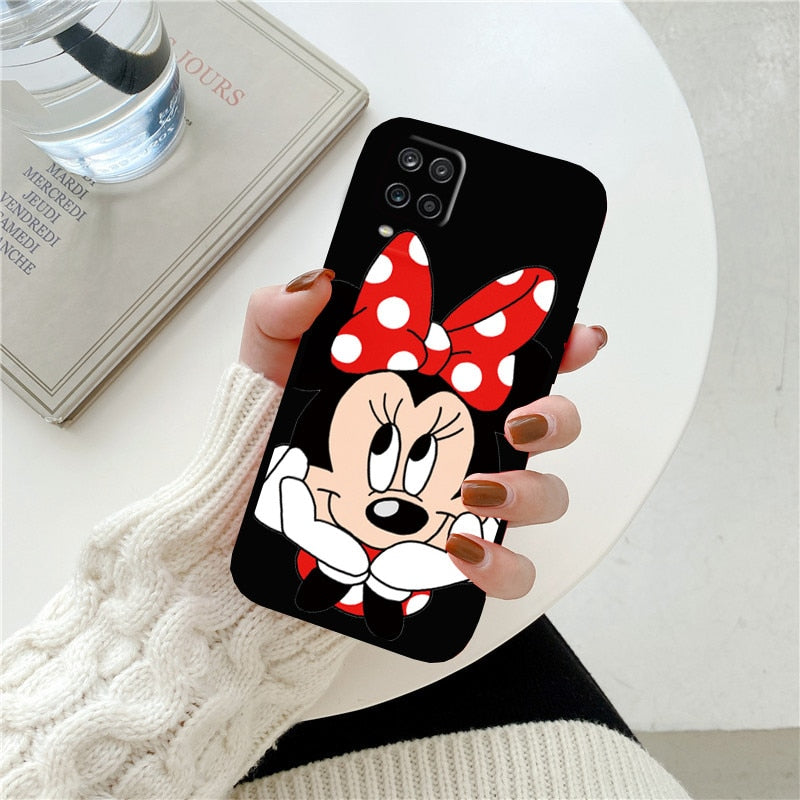 A12 4G Phone Case For Samsung Galaxy A12 M12 F12 4G Mickey Mouse Disney Soft Cover For Samsung A 12 4G F12 M12 4G Bumper Fundas