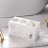 1pc Creative Marble Pattern Resin Multifunction Electric Toothbrush Rack Toothpaste Holder Bathroom Cleaning Brush Storage Box