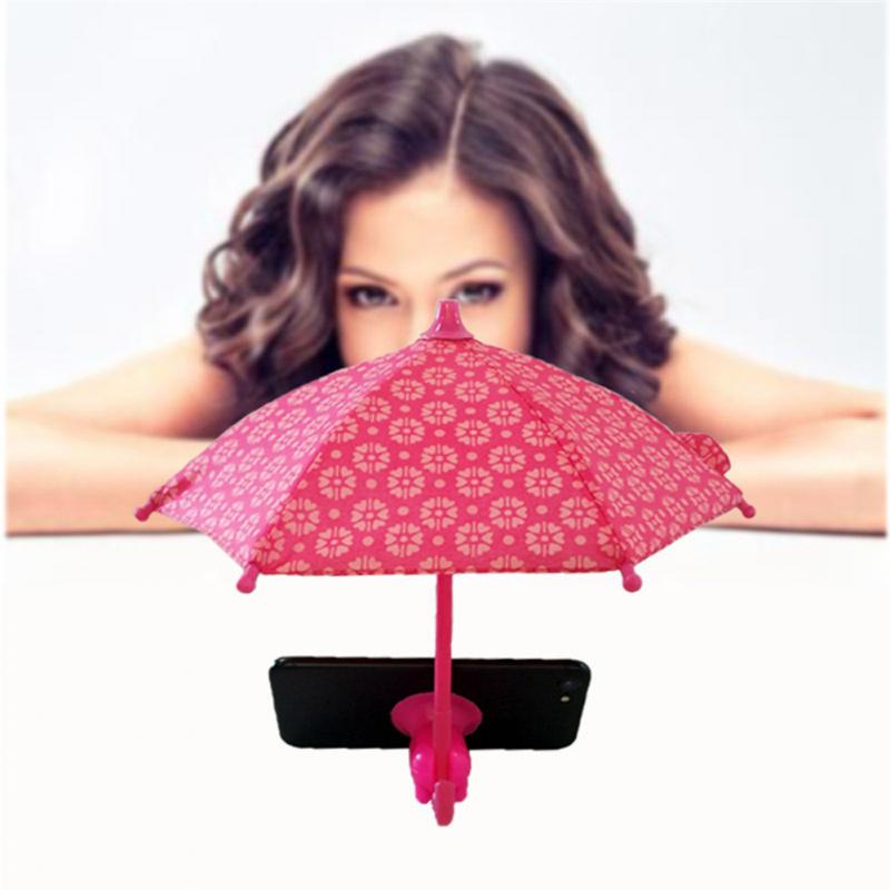 Universal Mini Umbrella Stand With Suction Cup Cell Phone Stands Cute Kawaii 2022 Outdoor Cover Sun Shield Mount Phone Holder