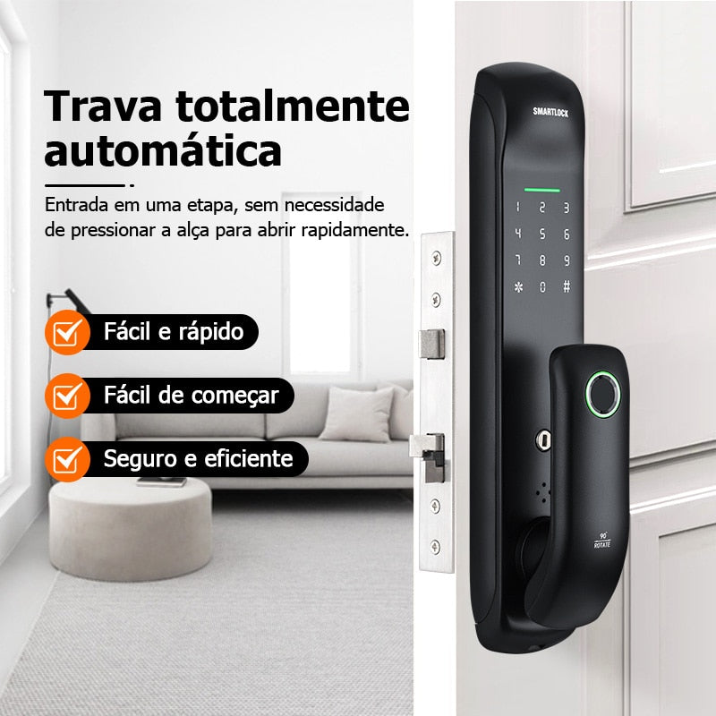 Electronic Fingerprint Biometric Frosted Panel Digital Smart Door Lock WiFi TUYA or TTLock APP Password IC Card Security