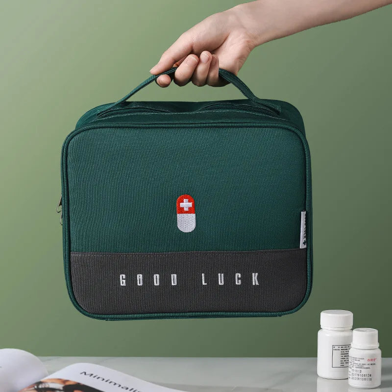 Large-Capacity Thickened Medicine Box Layered Family First Aid Kit Medicine Boxes Medicine Cabinet Portable Fabric Storage Bag