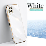 Luxury Square Plating Silicone Phone Case for Samsung Galaxy A12 5G Coque Soft Back Cover