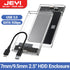 JEYI 2.5'' External Hard Drive Enclosure USB 3.0 to SATA III Tool-Free Clear Hard Disk Case for 2.5 inch 7mm 9.5mm SATA HDD SSD