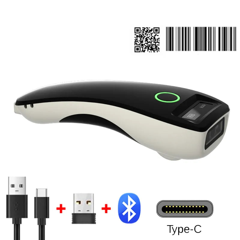Barcode Scanner W6 C70 Wireless 1D 2D CMOS Scanner USB Bluetooth Mini Pocket QR Reader IOS Android Windows for Mobile Payment